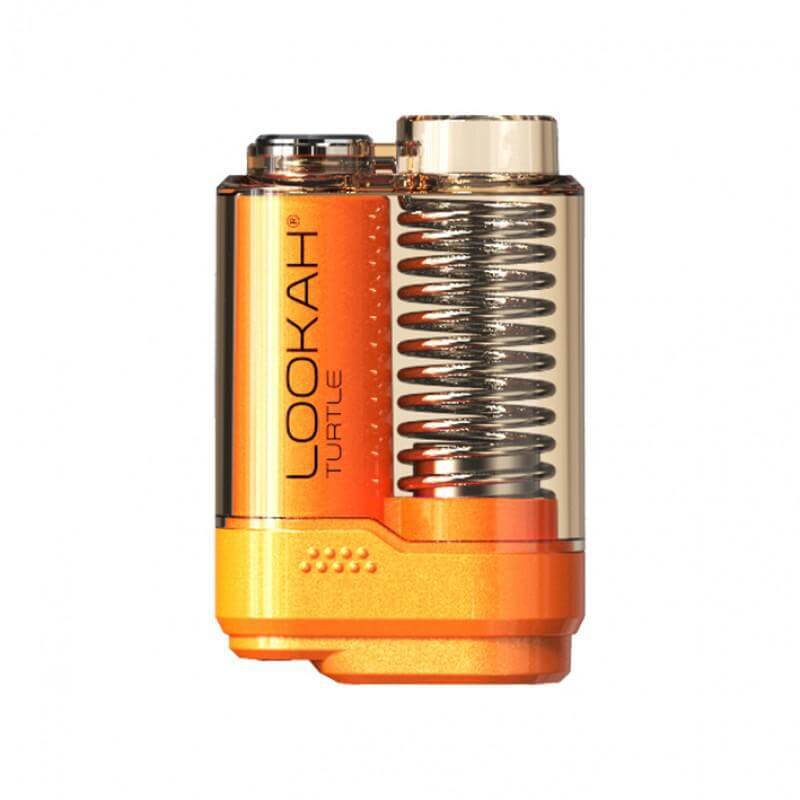 Lookah Turtle 510 battery in orange, compact design for 510 vape carts, featuring three voltage settings and modes.