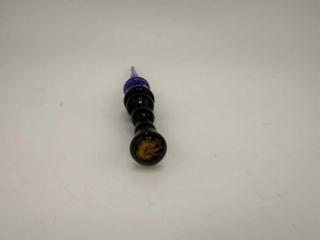 Paulson Pieces Glass Milli Dab Tool Collection: Big Bird black & purple Heady glass Spokane wa