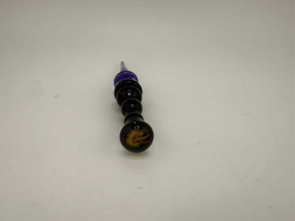 Paulson Pieces Glass Milli Dab Tool Collection: Big Bird black & purple Heady glass Spokane wa