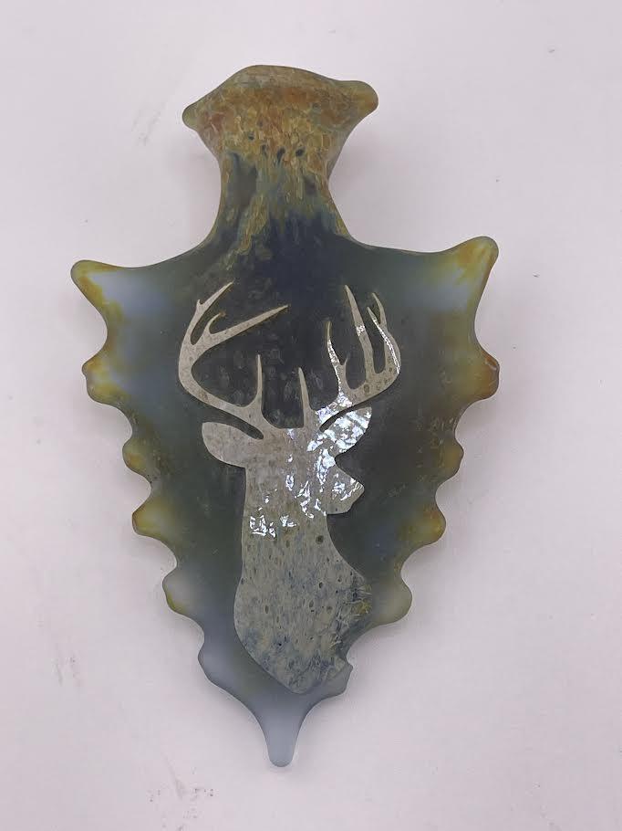 Brando Glass Pendant -  Arrow Head