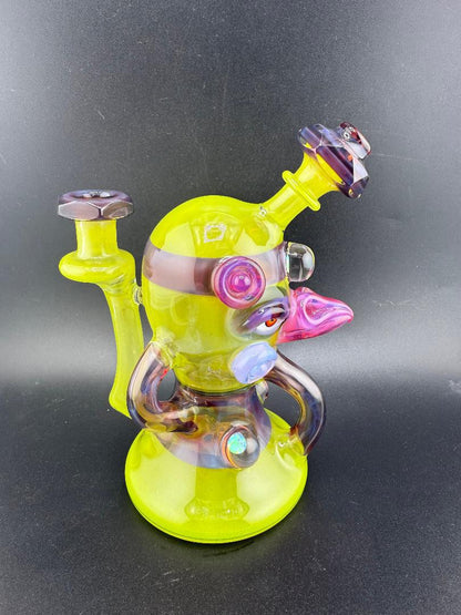 Creep Glass Faceted Totem Bird 10mm 90°