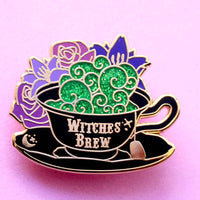 Glitter Punk Enamel Pin - Witches Brew