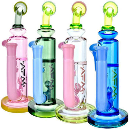 AFM Glass 10" Bilbao Colored Glass Recycler Dab Rig TX104 14mm 90°