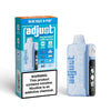 Adjust MySweet Blue Razz B-Pop disposable nicotine vape with adjustable settings and warning label.