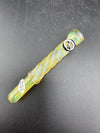Home Blown Glass Chillum Pipe – Fumed & Twisted w/ Millie Accent showcasing twisted design and millie detail.