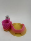 Kandy Custom 3-D Prints Puffco Peak Pro ISO Base Station in pink, designed for organizing cleaning supplies.