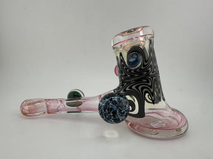 !Guido Glass Hammer Pipe - Pink Fumed