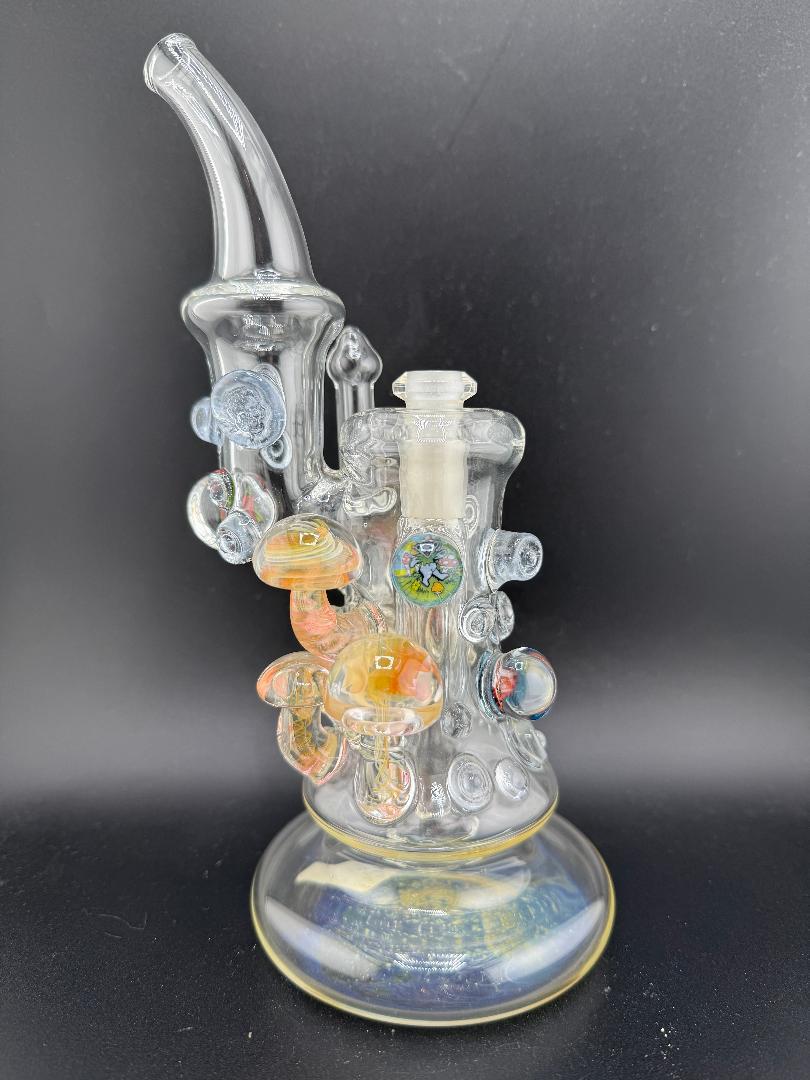 Brando Glass UV Mushroom Grateful Dead Bubbler 10mm 90°