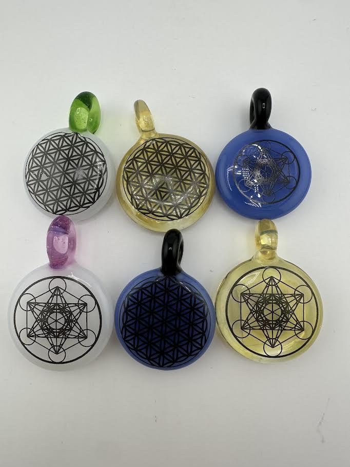 Highgrade Glass Pendant - Sacred Geometry