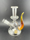 Pugsley Glass Straight Neck Jammer w/ Colored Horn & opal 10mm 45°