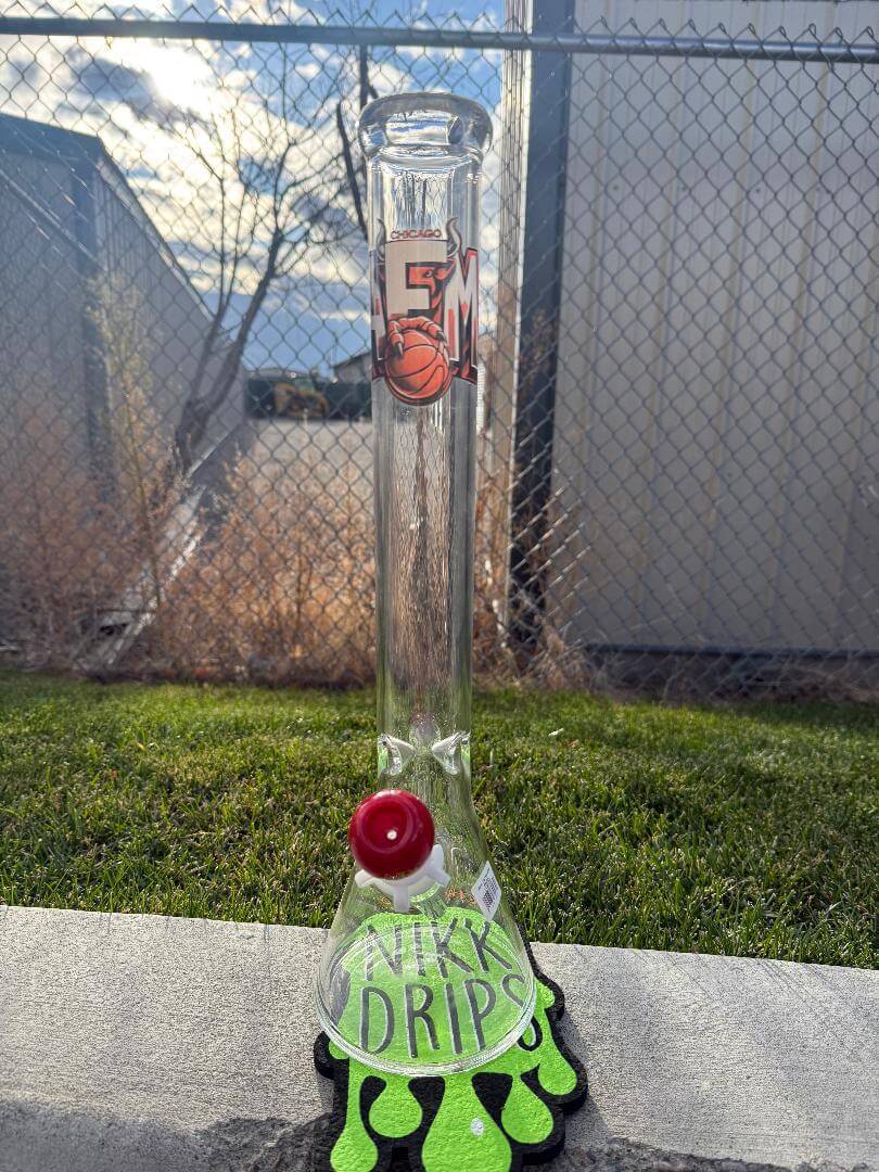 AFM Glass 18" Beaker - Sports featuring colorful design and vibrant details on a grassy background.