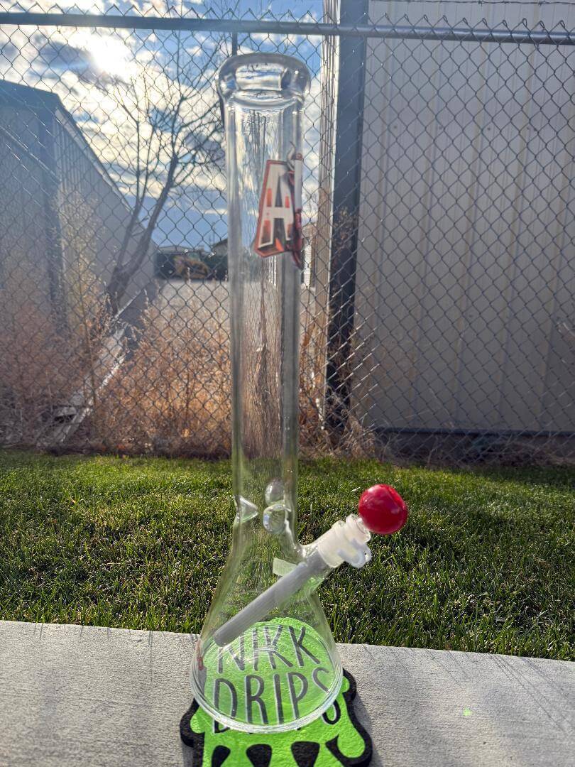 AFM Glass 18" Beaker - Sports with logo and colorful design, perfect for team spirit and athletic fans.