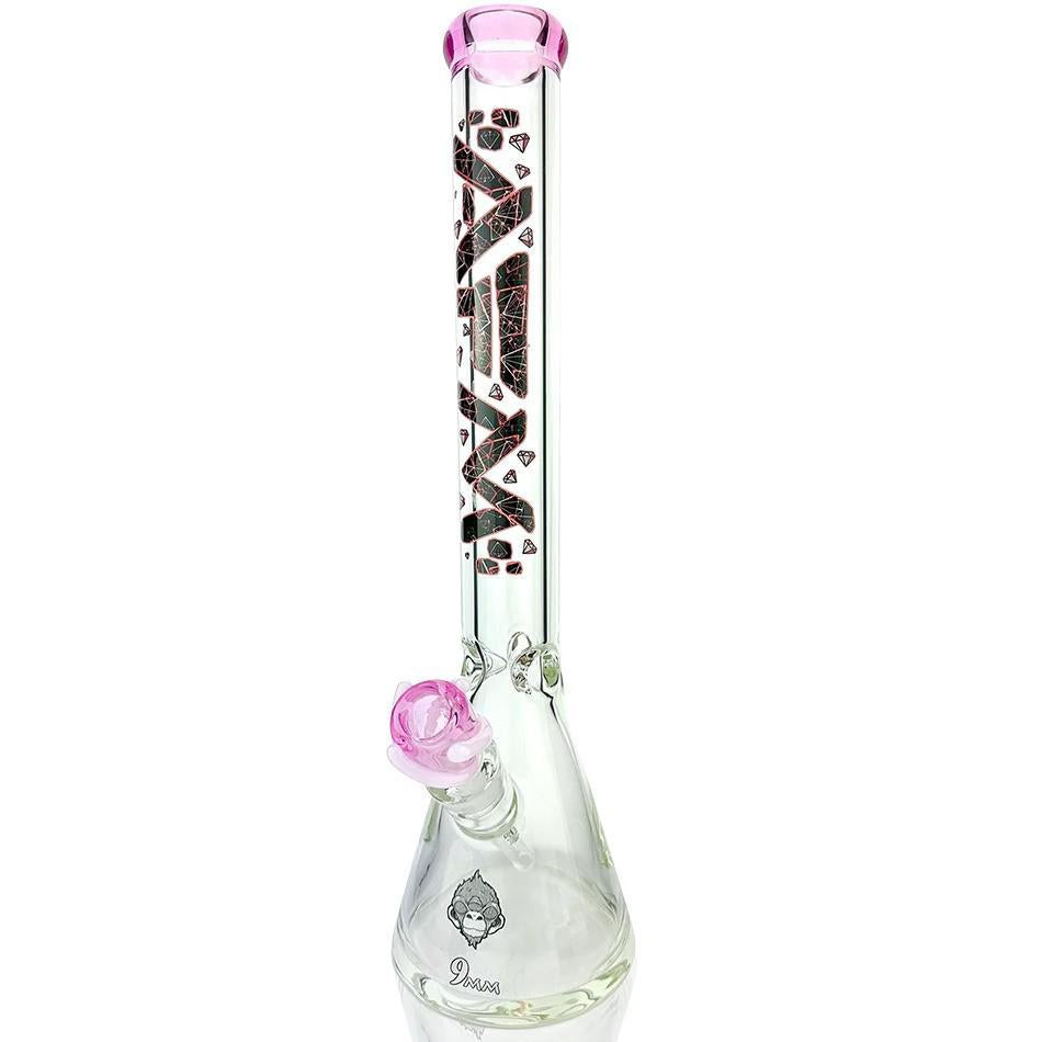AFM Glass 18" Pink Diamond 9mm Glass Beaker 14mm 45° with elegant pink accents and unique design features.