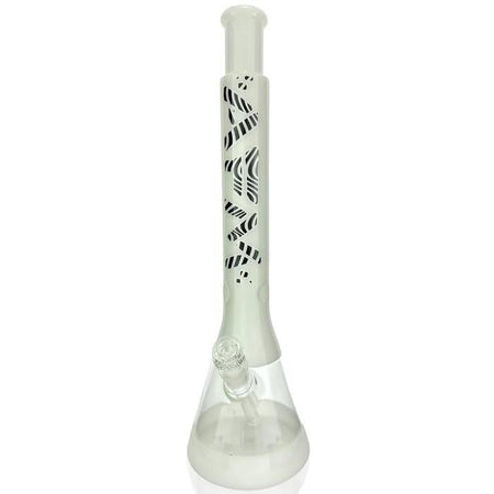 AFM Glass 18" AFM Quasar Glass Trippy Beaker 14mm 45° - Artistic design and functionality in a 18-inch beaker.