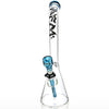 AFM Glass 18" Wavy Bent Neck 7mm Colored Lip Glass Beaker T594 showcasing unique design and ergonomic features.