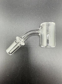 AFM Glass Full Weld Bucket Quartz Banger 14mm 90° & 45° on a black background, showcasing its premium quality.