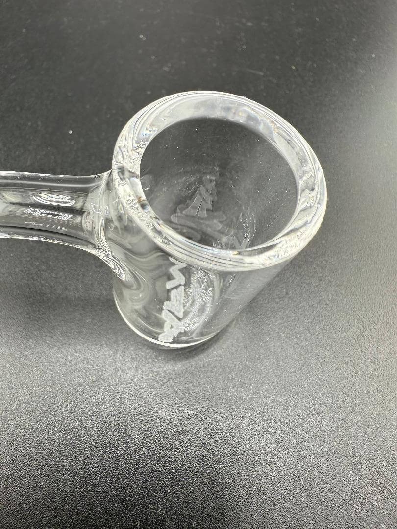 AFM Glass Full Weld Bucket Quartz Banger 14mm 90° & 45° showing clear quartz design and welding craftsmanship.