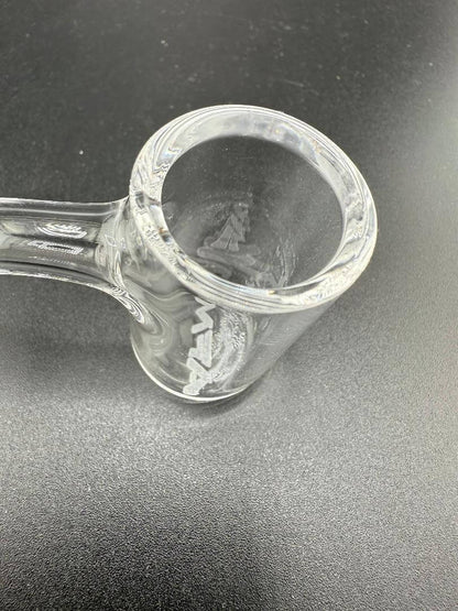 AFM Glass Full Weld Bucket Quartz Banger 14mm 90° & 45° showing clear quartz design and welding craftsmanship.