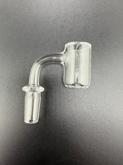 AFM Glass Full Weld Bucket Quartz Banger 14mm 90° & 45° - clear quartz banger with full weld bucket design.