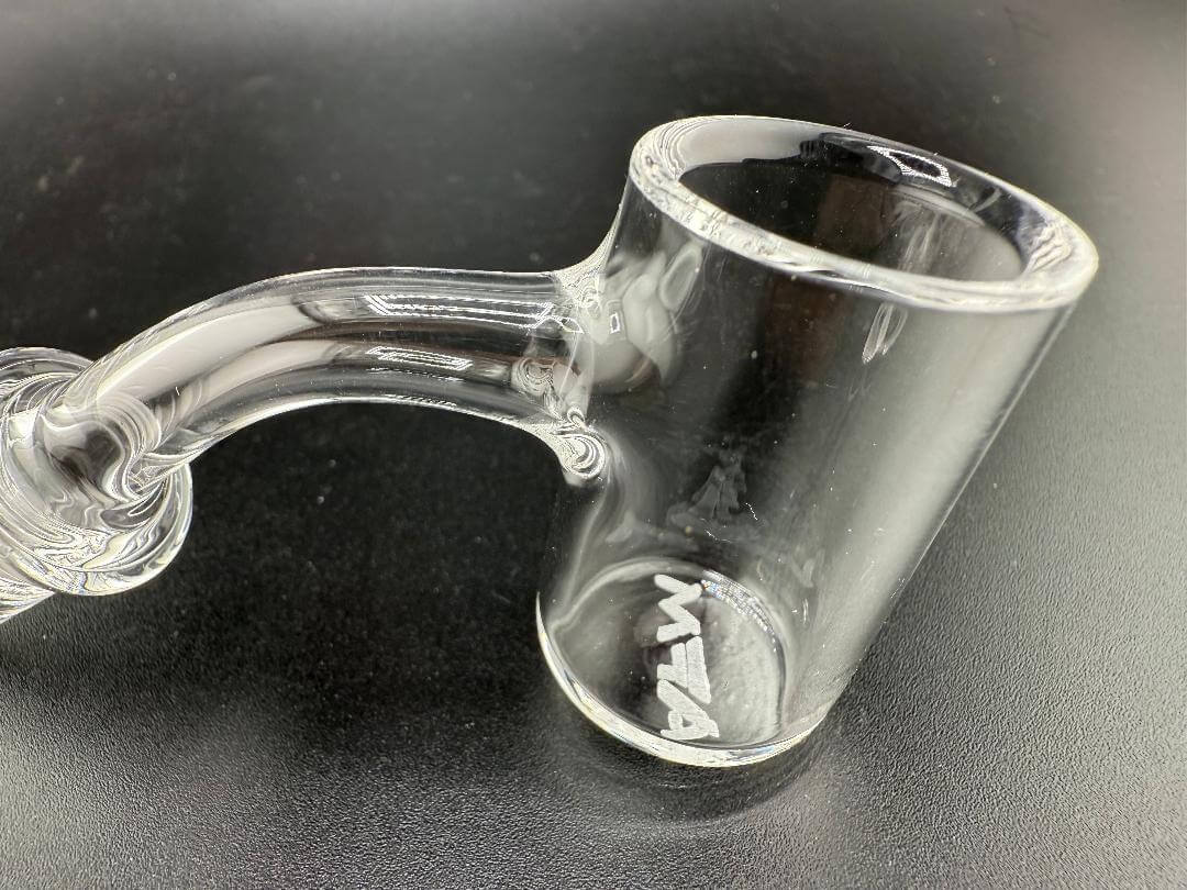 AFM Glass Full Weld Bucket Quartz Banger 14mm 90° & 45° on a black surface