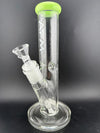 AFM Glass T596 Straight 14mm 45° tube with green accents showcasing clean design and high performance.