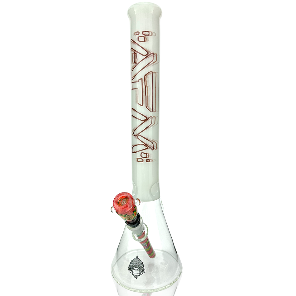 AFM Glass Void Beaker 18" 14mm 45° - Tall borosilicate glass rig with sleek design and superior water filtration.
