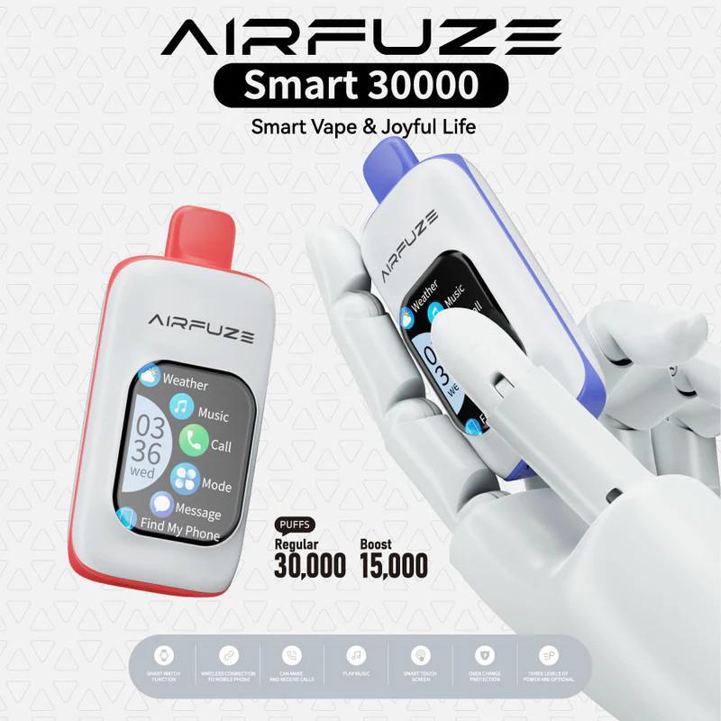 AirFuze Smart 30000 disposable vape showcasing advanced features and smart functionality.