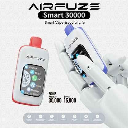 AirFuze Smart 30000 disposable vape showcasing advanced features and smart functionality.