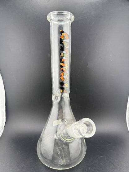 Antidote Glass Slim Beaker Camo Logo 14mm 45° showcasing sleek design and premium glass craftsmanship.