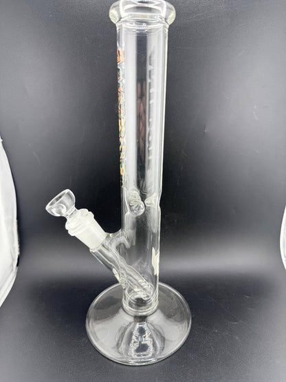 Antidote Glass Slim Straight Tube 14mm 45° – Premium borosilicate glass bong with a stylish camo or rasta logo.
