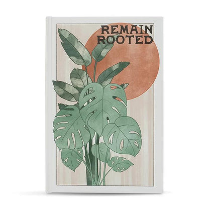 Ark Made Remain Rooted Lined Journal with botanical illustration and minimalist design.