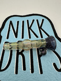 Unknown Artist Flower Chillum - Dichro Tip w/ Fumed Stem