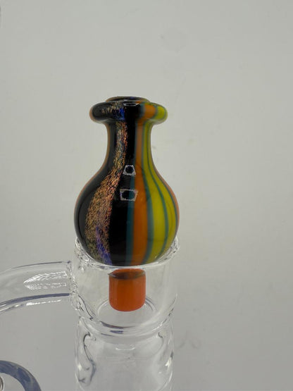 Highgrade Glass Wig Wag Dichro Line Work Bubble Cap
