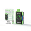 MTRX MX 25k Disposable Vape featuring dual HD screens, packed with green apple watermelon flavor.