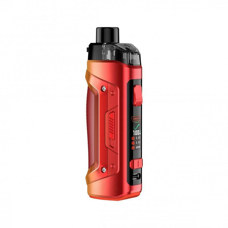 GeekVape B100 Kit in red color showcasing its compact design and features.
