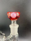 Highgrade Glass Single Color Red 14mm Bowl piece