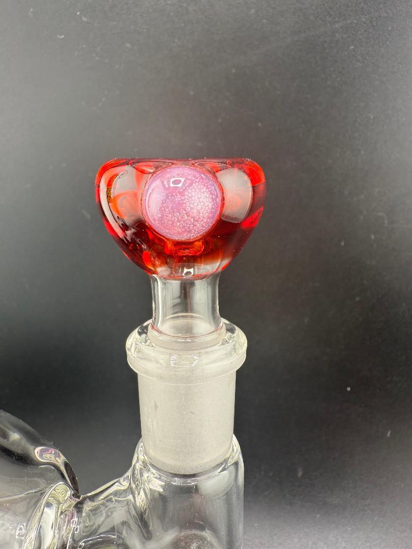 Highgrade Glass Single Color Red 14mm Bowl piece