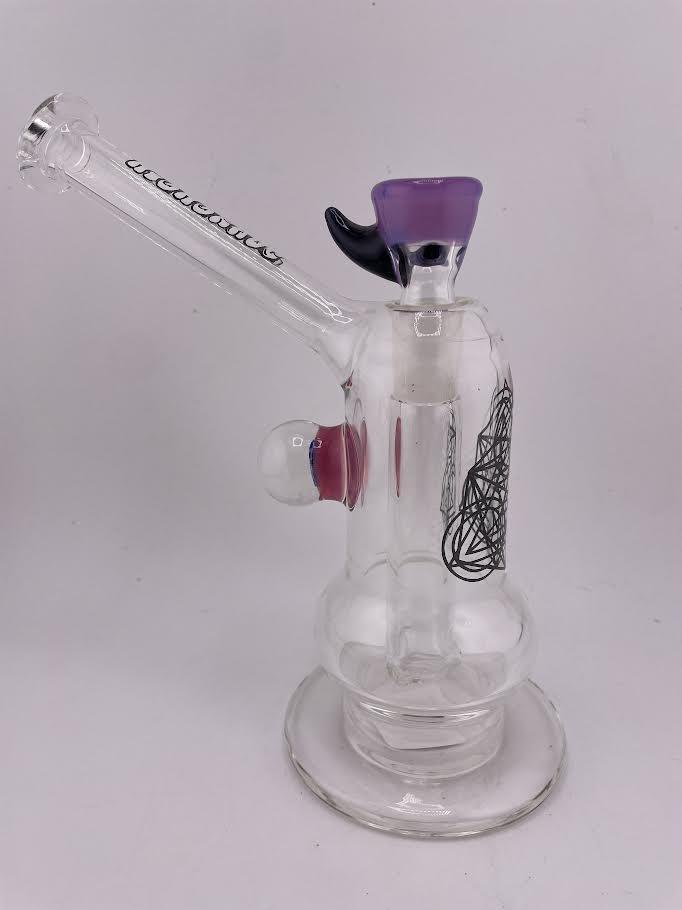 Highgrade Glass - Clear Sacred Geometry w/ Colored accent Recessed Joint Bub