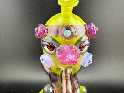 Creep Glass Faceted Totem Bird 10mm 90°