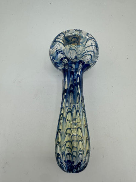 Crondo Glass Hand Pipe - Fumed Wrap & Rake