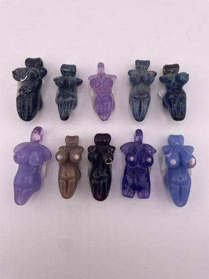 Tim Doane Glass Pendant -  Lady figure