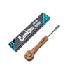 Cookies Wax Dab Tool with wooden handle and stainless steel scoop in branded packaging.