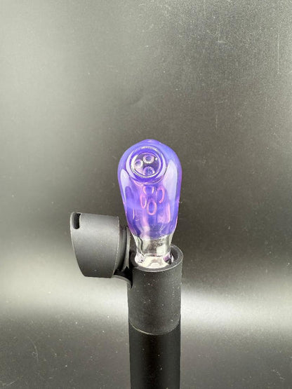 Paulson Pieces Puffco Pivot Glass Replacement Top W/ Auto Spinning Pearl Feature - Purple Side Shooter Larger