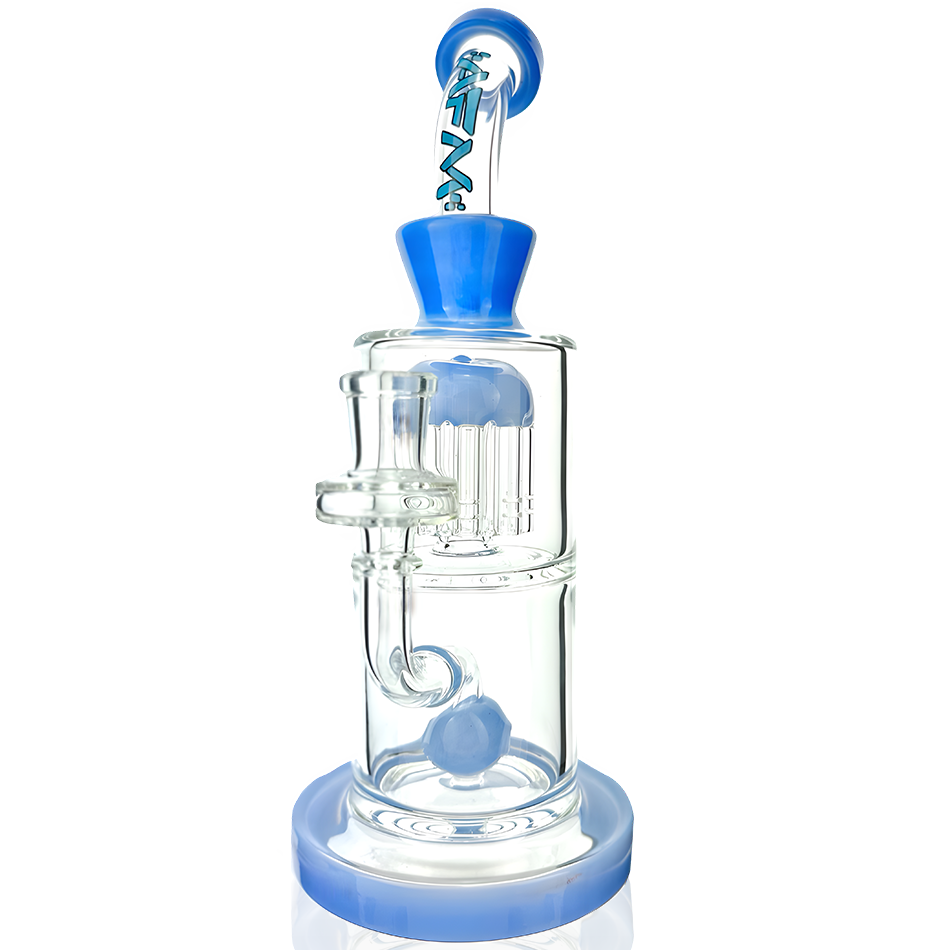 AFM Glass 10" Astor Double Perc Dab Rig M006 14mm 90°