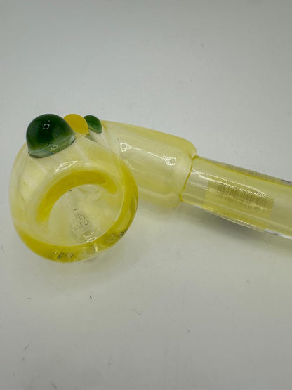 Phranq Glass Sherlock Pipe - Solid Color w/ Color Accents