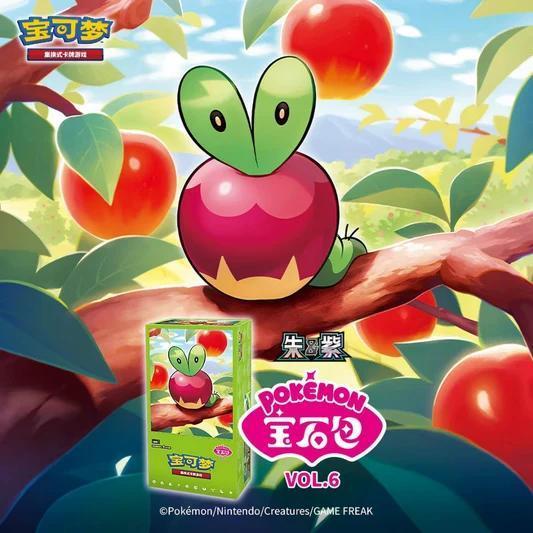 Pokémon TCG Gemstone Volume 6 booster pack featuring a cute Pokémon character with fruits in the background.