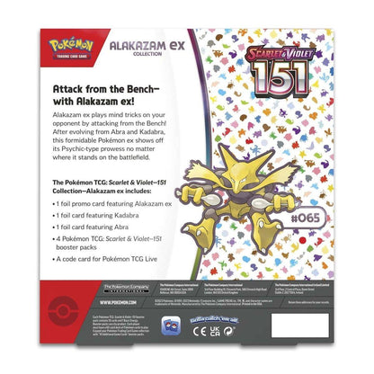 Pokémon TCG Scarlet & Violet 151 Alakazam ex Collection - 4 Booster Packs | Factory Sealed
