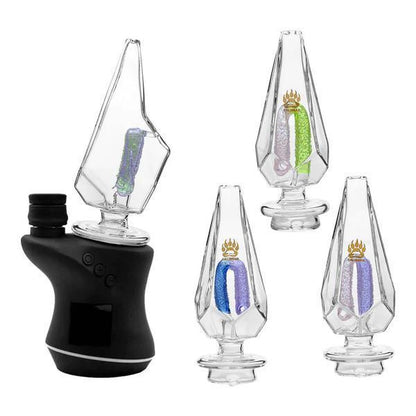 Calibear Glass Focus V Carta Glass Top -Clear Fancy Hexagon Gummy Perc
