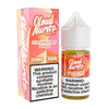 Cloud NURDZ 30ml Strawberry Peach salt nicotine vape juice with warning label and colorful packaging.