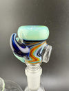 Highgrade Mike Heady Horned Bowl (14mm) with colorful swirl design and unique horn embellishment.